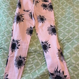 Guess Pink Floral Skinny Kate Leggings